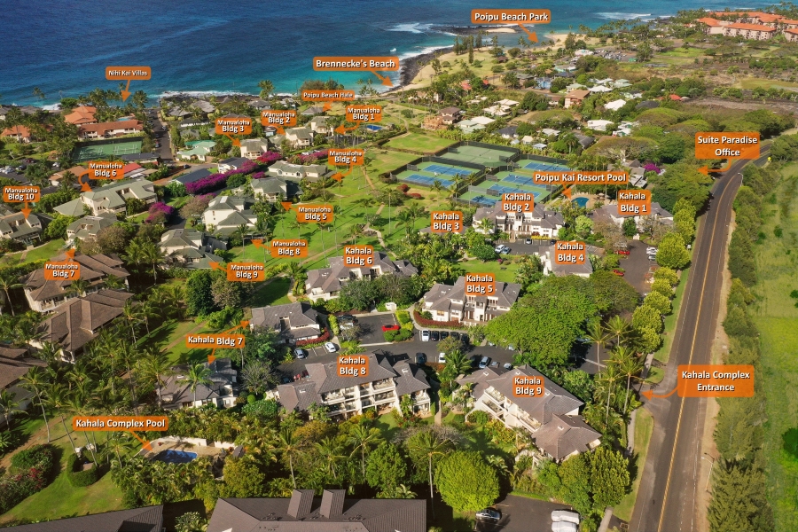 Suite Paradise Poipu Kauai Aerial View Kahala Manualoha
